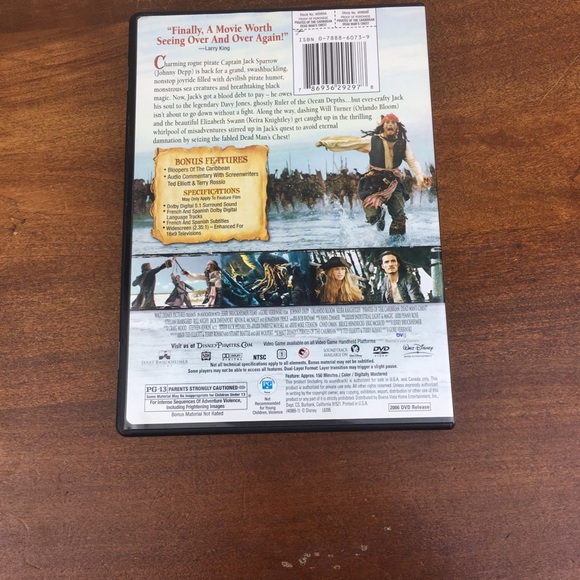 Pirates of the Caribbean: Dead Man's Chest - DVD -  Very Good - Mackenzie Crook, - Picture 2 of 4